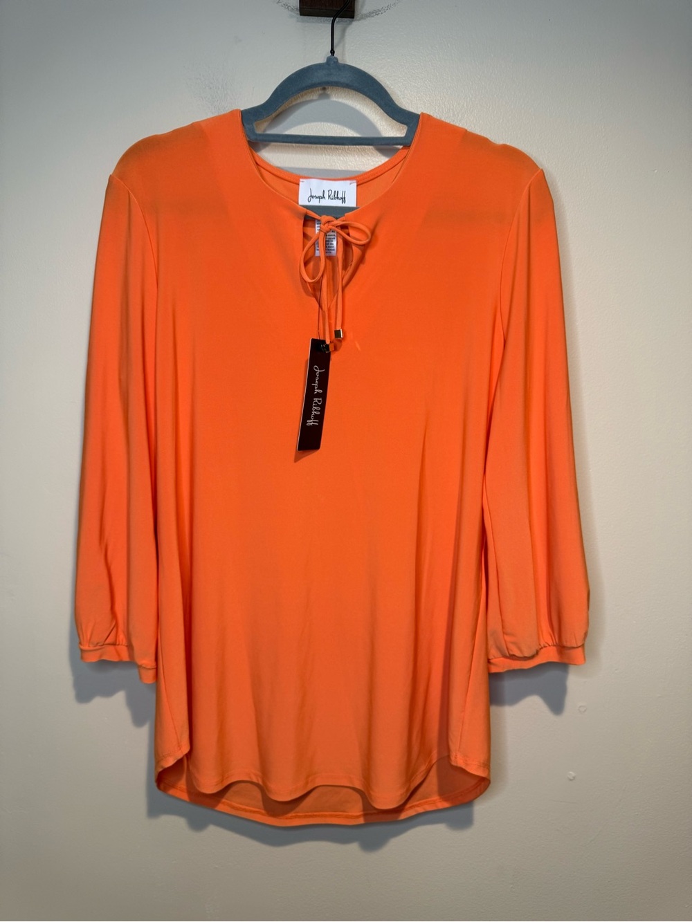 Joseph Ribkoff Womens drawstring top in melon size 12 - Picture 3 of 9